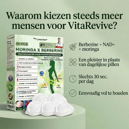 Luxarise® Moringa + Berberine Pleister • Zichtbaar resultaat