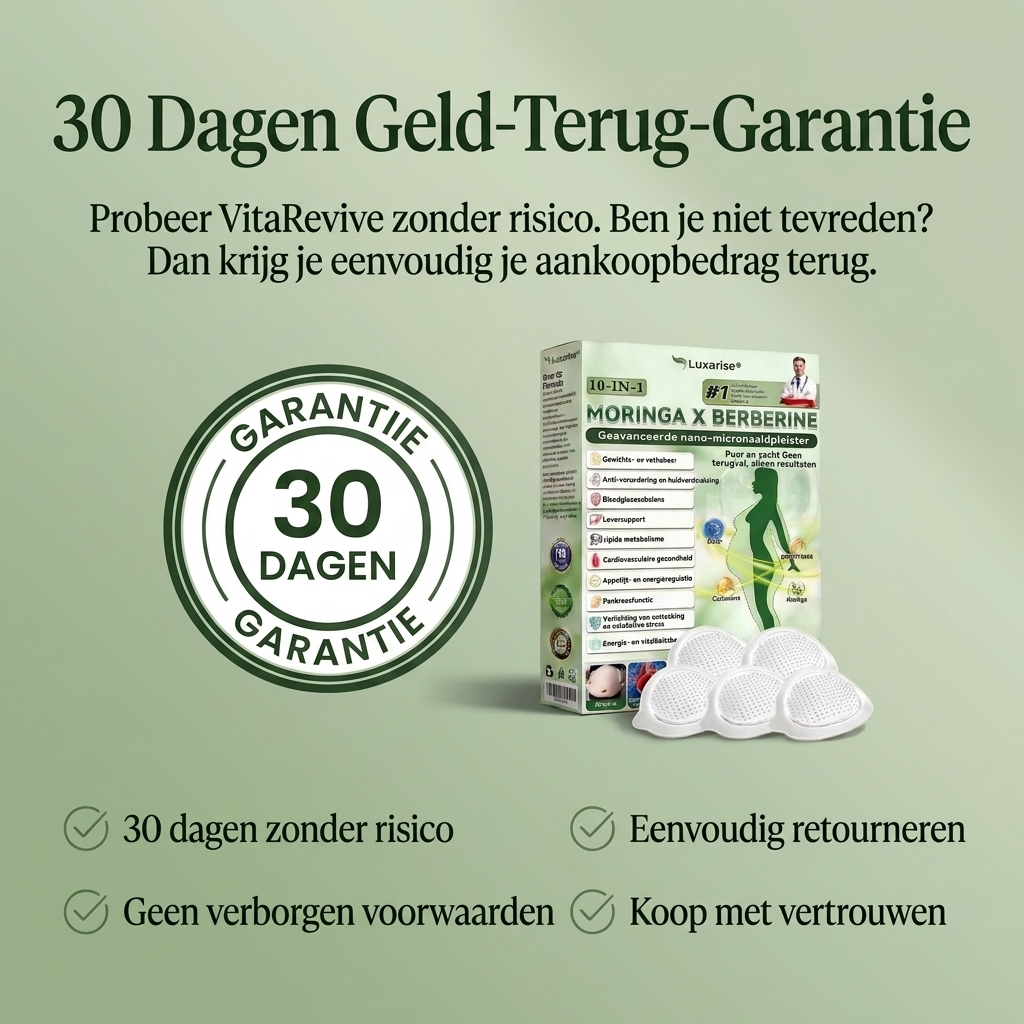 Luxarise® Moringa + Berberine Pleister • Zichtbaar resultaat