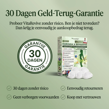 Luxarise® Moringa + Berberine Pleister • Zichtbaar resultaat